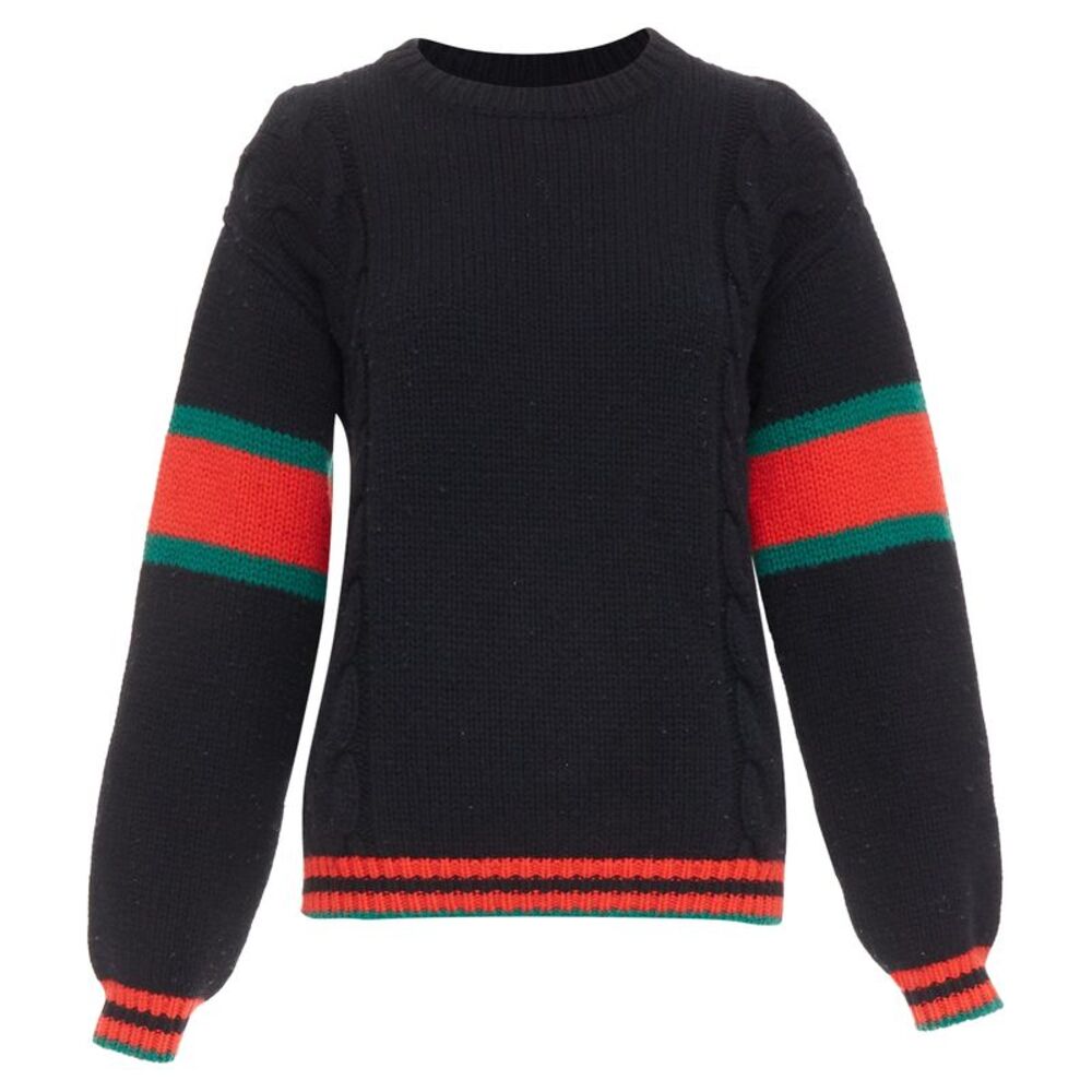 Gucci 2021 Wool Cable Crew Sweater